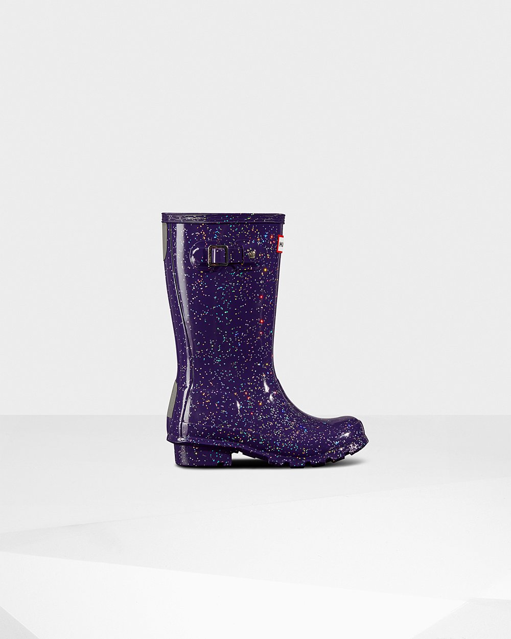 Hunter Original Big Giant Glitter Rain Boots - Shop Kids Blue Purple - KWXSRT674